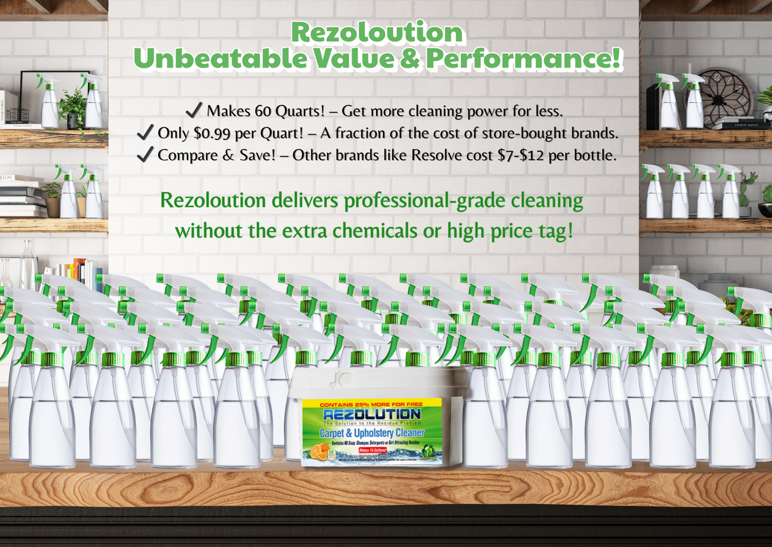 Rezolution Carpet Cleaner Makes 60 Quarts